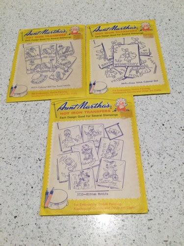 Aunt Martha S Hot Iron Transfers Sealed Days Of The