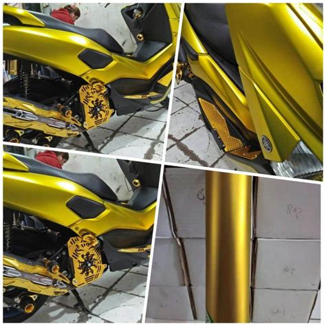 Stiker Skotlet Motor Gold Emas Chrom Metalic Krom Doff Lebar Cm