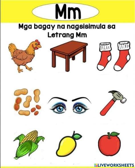 Mga Bagay Na Nagsisimula Sa Letrang G Worksheet Artofit