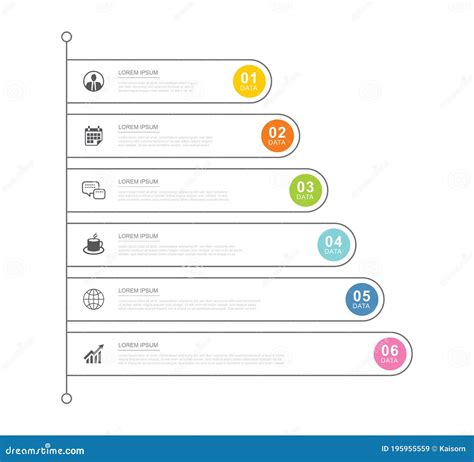 6 Plantillas De índice De Fichas De Infografía De Datos Con Diseño De