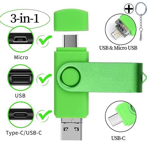 Unidad Flash Usb Otg En Con Rotaci N De Gb Micro Type C Png