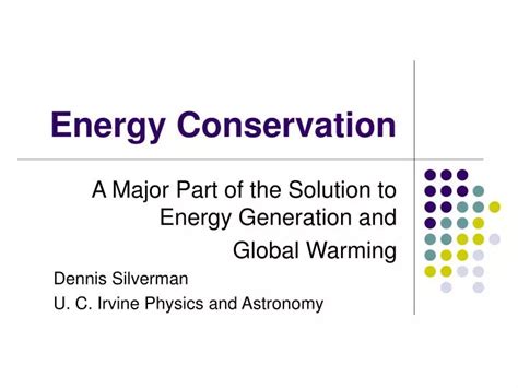 Ppt Energy Conservation Powerpoint Presentation Free Download Id