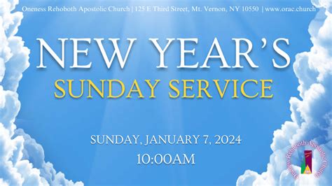 New Year’s Service | Oneness Rehoboth Apostolic Church