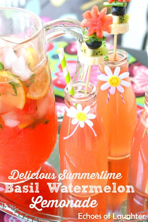 Delicious Basil Watermelon Lemonade Echoes Of Laughter