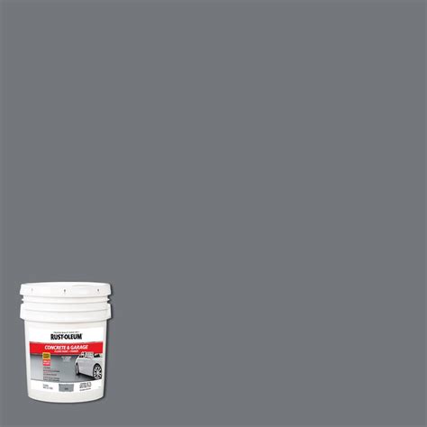 Rust-Oleum 5 gal. Battleship Gray Concrete Floor Paint-320172 - The ...