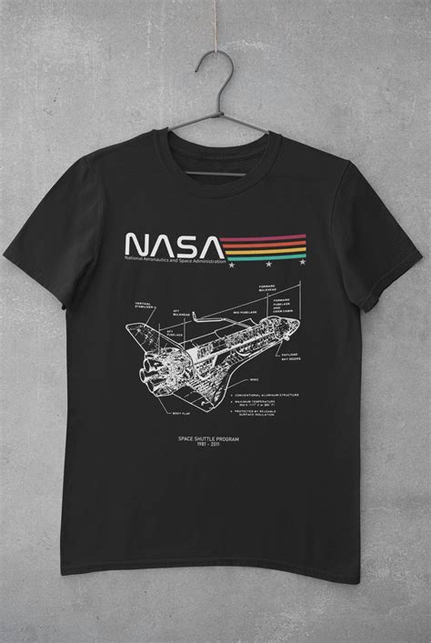 Vintage Nasa Space Shuttle Spaceship Shirt Mars Planet Tee