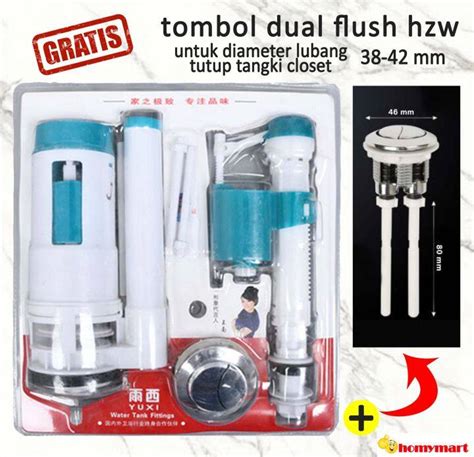 10 Set Pelampung Tangki Closet Dual Flush Yuxi Gratis Tombol Pencet Hzw