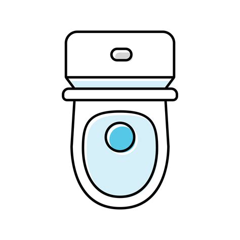 Toilet Top View Color Icon Vector Illustration 21142425 Vector Art At