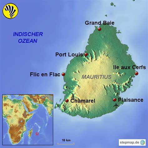 Stepmap Mauritius Landkarte F R Afrika