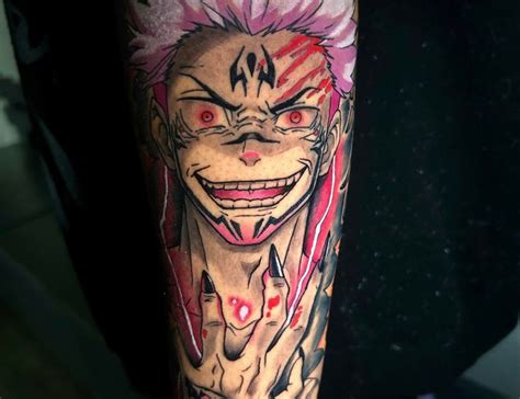 Jujutsu Kaisen Sukuna Tattoo By Lyric TheArtist Manga Tattoo Palm