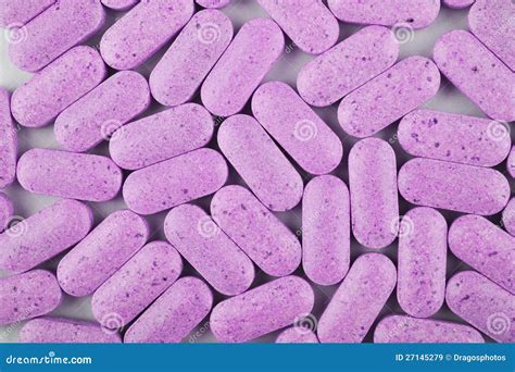 Purple Pills Or Tablets Stock Image Image Of Medical 27145279