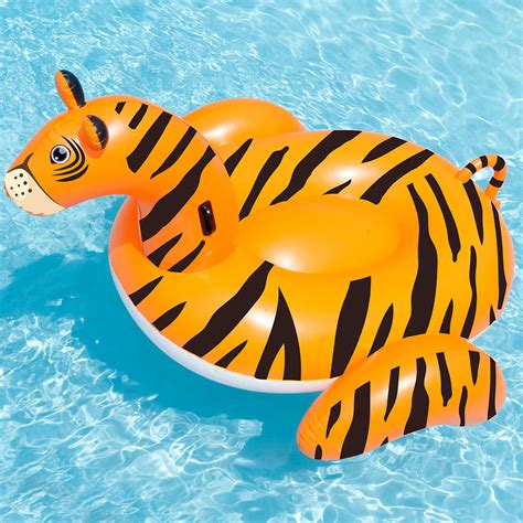 Swimline Giant Tiger Swimming Pool Inflatable Animal Ride On Float