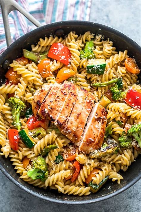 Easy Chicken Pasta Primavera The Stay At Home Chef