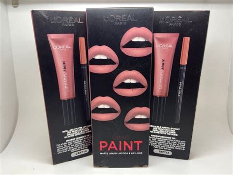 LORÉAL LIP KIT PAINT MATTE LIQUID LIPSTICK LIP LINER NUDE ON FLEEK bol