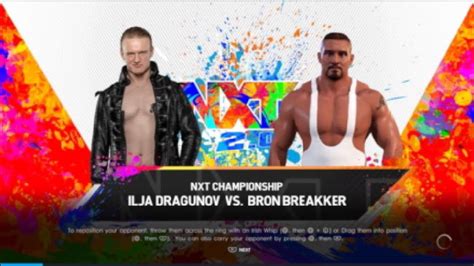 WWE 2K22 NXT 2 0 ILJA DRAGUNOV VS BRON BREAKKER YouTube