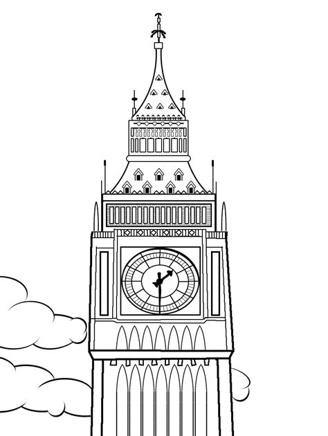 Torre Do Rel Gio Big Ben Para Colorir Imprimir E Desenhar Colorir Me