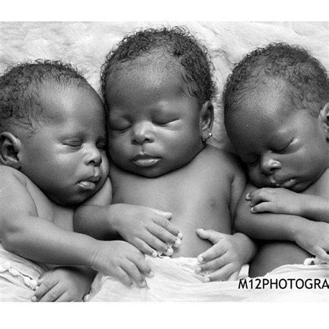 Precious Triplets Black Vintage Photos Triplet Babies Beautiful