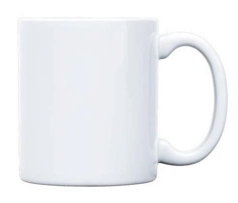 Round 11 Oz White Sublimation Mug Material Ceramic Capacity 325ML