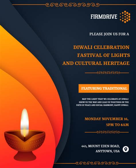 Free Editable Diwali Invitation Templates