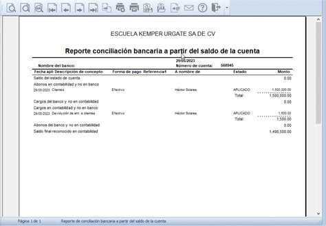 Reporte De Conciliación Bancaria Portal De Clientes Siigo Aspel