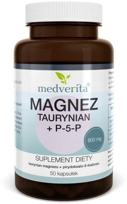 Medverita Magnez Taurynian P 5 P Witamina B 50 Kaps Sklep EMPIK