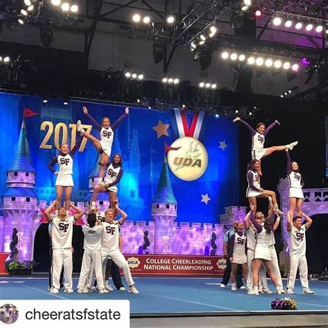 Sf State Competing In Their Nyce Cheer Cheerleading Uniforms Nycecheer