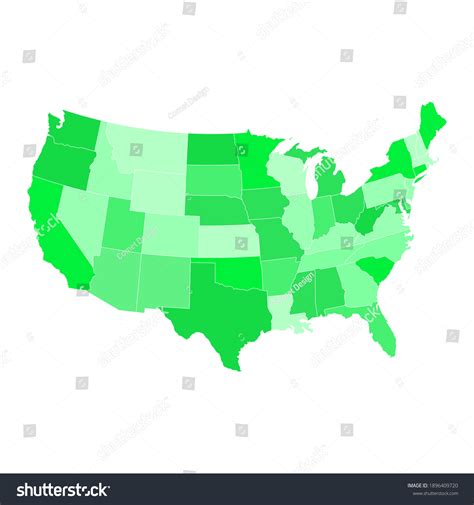 Usa Map United States America Flat Stock Vector (Royalty Free ...