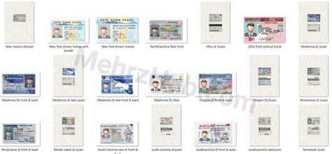 Editable 50 State US Driver's License Templates - MehrzHub