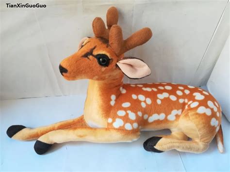 Lovely Prone Sika Deer Large 50cm Soft Plush Toy Pillow Birthday T