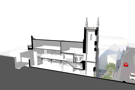 St John S Church Proposed Section Visual Rud Sawers Architects