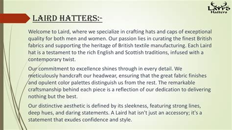 PPT - Exploring the Best Caps Shops in London, Including Laird Hatters ...