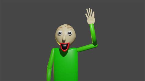 baldi v1 blender model by sm64wariogamig3dmod on DeviantArt