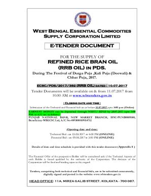 Fillable Online West Bengal Essential Commodities Supply Corporation