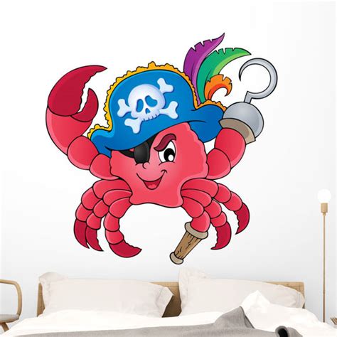 Pirate Crab Wall Decal Wallmonkeys