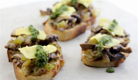 Mushroom Bruschetta Recipe Food