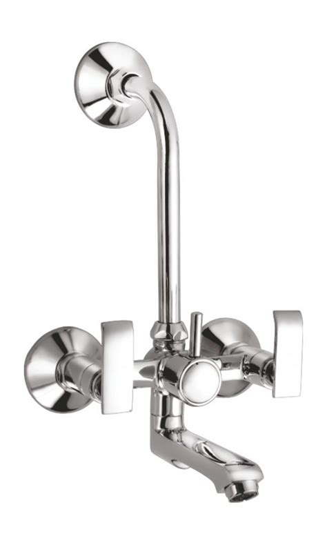 Buy Wall Mixer 2 In 1 Brass Chrome Plated Bathroom Wall Mixer Tap Wall