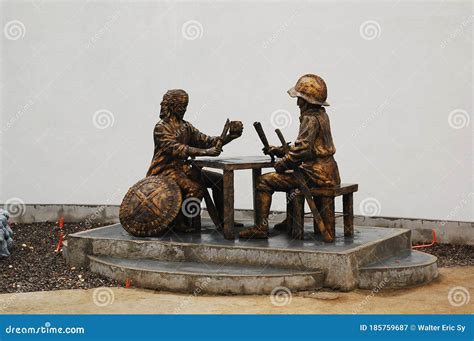 Blood Compact Monument In Bohol Philippines Editorial Photography