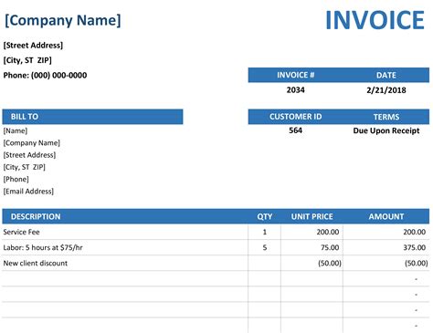 Invoice Spreadsheet Template — db-excel.com