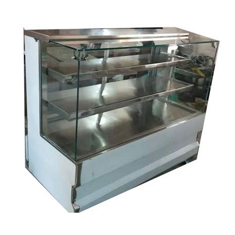 Stainless Steel Rectangular Feet Sweet Display Counter For Shop At