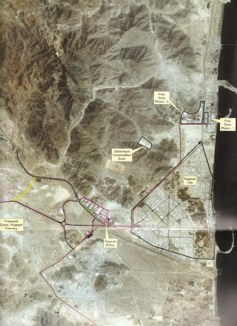 FUJAIRAH IN FOCUS: Map of Fujairah Industrial Zones and New Dubai ...