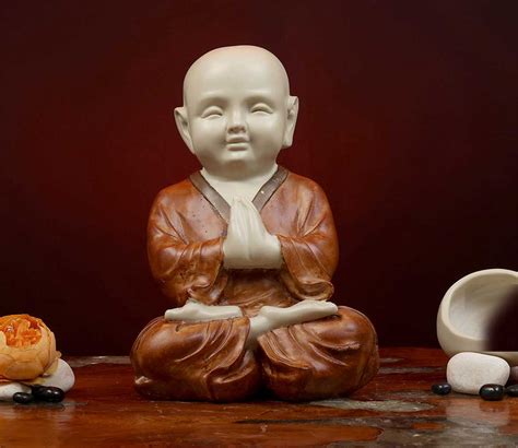 Buy Marble Brown Monk Statue at 46% OFF Online | Wooden Street