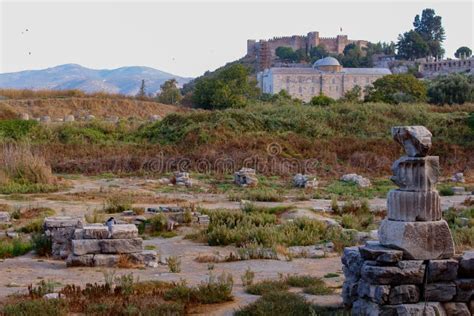 Ruins Of Temple Of Artemis At Ephesusselcuk Stock Image Image Of