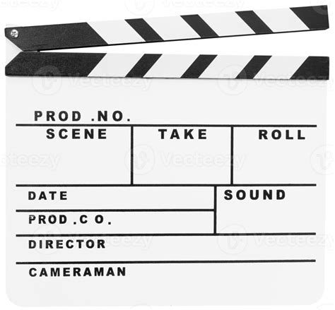 Blank White Movie clapper board isolated 19552244 PNG