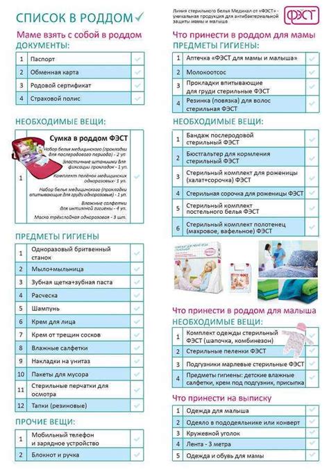 Сумка в роддом: список вещей для мамы и малыша. удобный чек-лист.