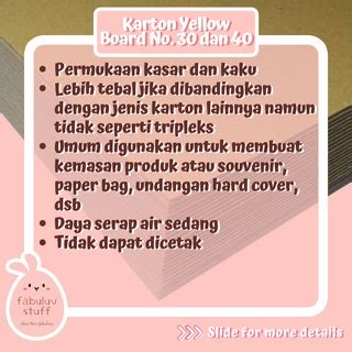 Jual Karton Yellow Board No No A F Indonesia Shopee Indonesia