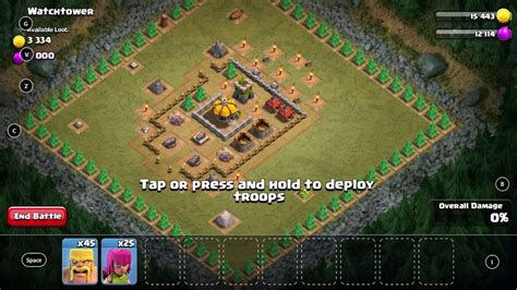 Clash Of Clans Single Player Watchtower Walkthrough Youtube