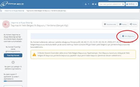 E Devletten K Yetki Belgesi Yenileme veya Yeni Başvuru İşlemleri