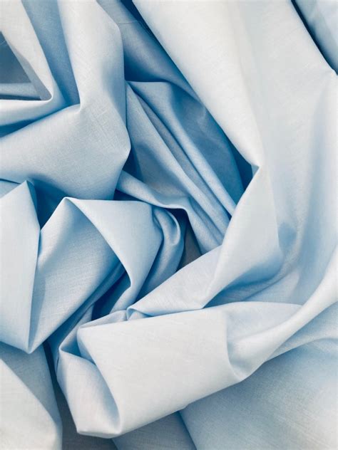 Light Blue Polycotton 112cm Wide 80 Polyester 20 Cotton Cloth Of