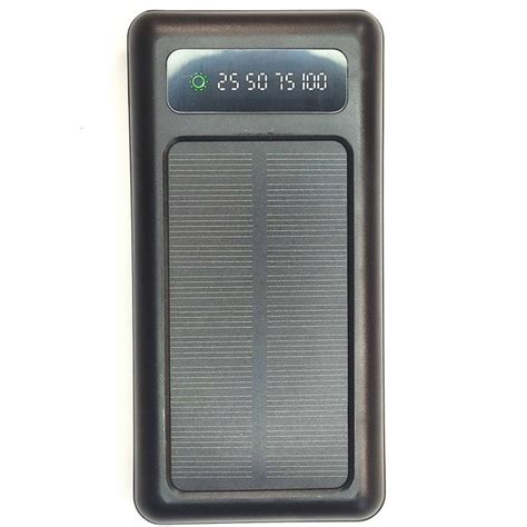 Аккумулятор Power Bank Ukc 8285 Внешняя батарея с солнечной панелью 4в1 переходник 10000 Mah