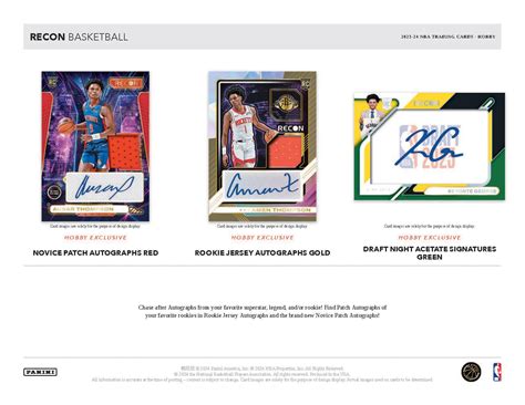 Panini Recon Nba Basketball Cards